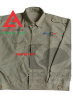 Áo bảo hộ lao động cửa cuốn công nghiệp vải kaki, đồng phục công nhân sản xuất cửa công nghiệp - 071