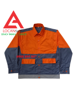 Quần áo bảo hộ lao động công nhân dầu khí dài tay phối nhiều màu cao cấp - 191