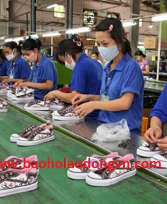 Quần áo bảo hộ lao động công nhân sản xuất giày dép- 183
